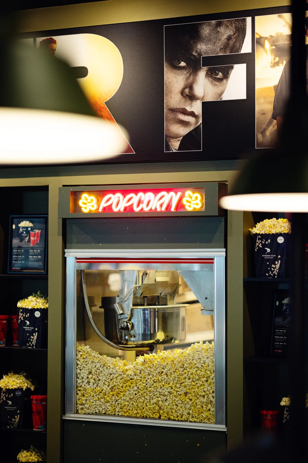 Popcornmaskine i Nordisk Film Biografer
